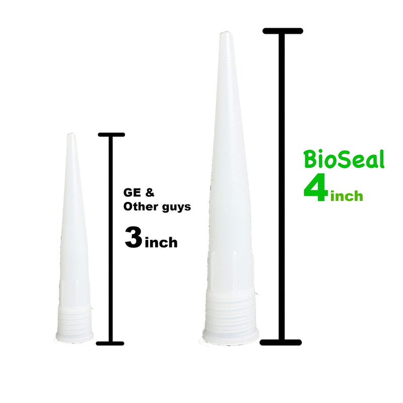 [Australia - AusPower] - White BioSeal 100% Silicone Sealant Caulk General Purpose, Waterproof and No Odor 10.1 Ounce Cartridge -White Single Tube 1 