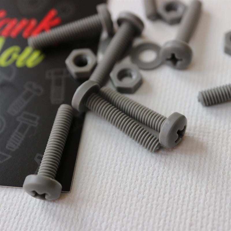 [Australia - AusPower] - 20 x Grey Pan Head Screws Polypropylene (PP) Plastic Nuts and Bolts, Washers, M4 x 20mm, Anti-Corrosion, Chemical Resistant, Gray, (5/32 x 25/32 in) 