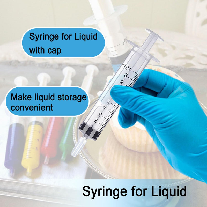 [Australia - AusPower] - 10ml Syringe for Liquid, 10cc Syringes Without Needle, Individually Wrapped, Pack of 12 10ml 