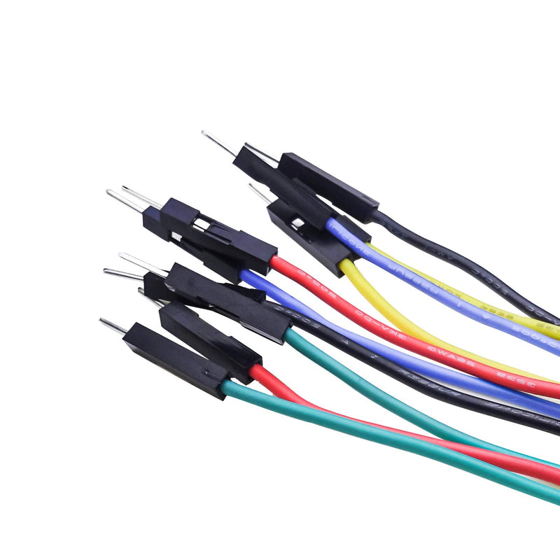 [Australia - AusPower] - Cleqee Pack of 10 Alligator Clips on Breadboard Male Jumper Wires, Soft Flexible Silicone Test Leads for Electrical Testing 