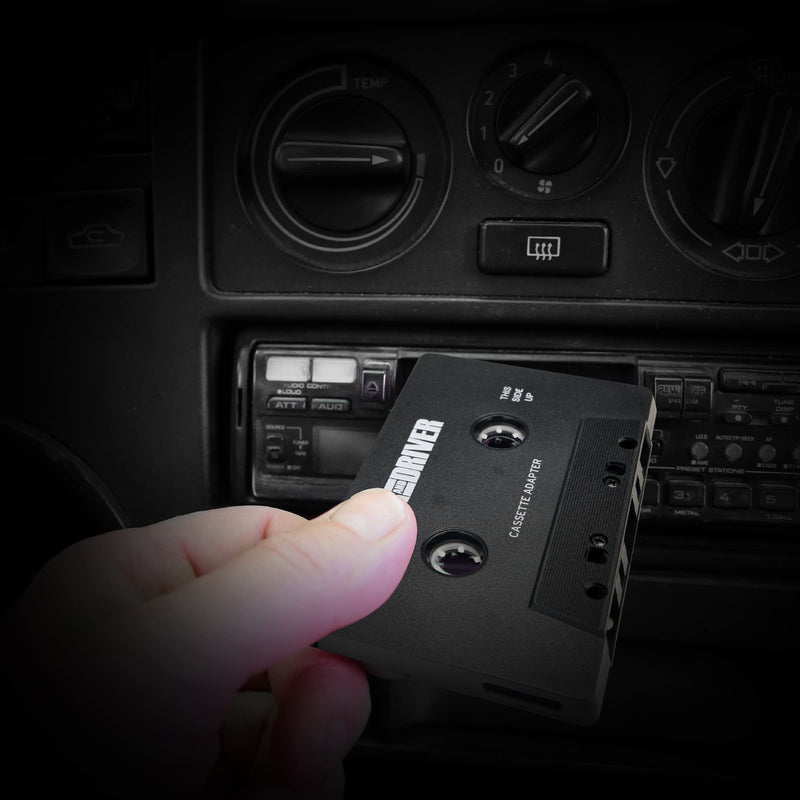 [Australia - AusPower] - Car and Driver Cassette Aux Adapter for Car | Wired 3.5MM Universal AUX Plug for Smartphones, MP3 Players, 31” Cable | Cassette Adapter for Car | Cassette Deck | Cassette Tape Aux Cord for Car, Black 