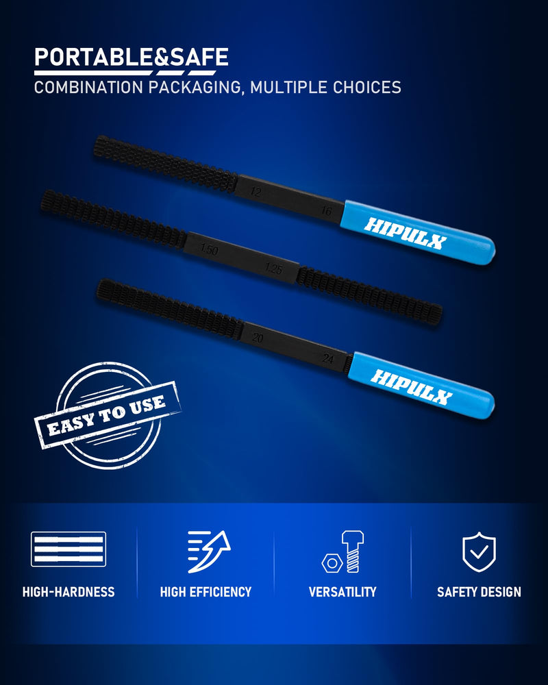 [Australia - AusPower] - 3 PCS Thread File Set - 5140 Alloy Steel SAE & Metric Thread Files with Ergonomic Handle - Professional Thread Restorer Kit Repair Tool for Automotive, Plumbing & Industrial Use 