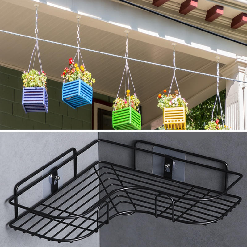 [Australia - AusPower] - 12 Pcs Self Adhesive Ceiling Hooks No Drilling Ceiling Hooks Stainless Steel Eye Hooks for Hanging Small Plants Ceiling Decoration Eye Hook 