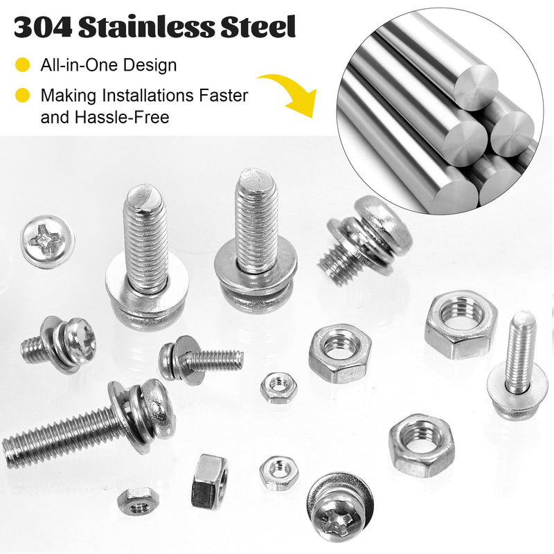 [Australia - AusPower] - 2200PCS Metric M2 M3 M4 M5 Hex Socket Button Head Bolts Assortment Kit & 640PCS M2 M2.5 M3 M4 M5 Machine Screws Assortment Kit 