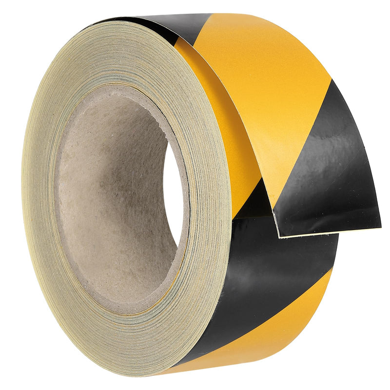 PATIKIL Reflective Tape, 1 Roll 2 Inch x 150 Ft Waterproof Adhesive High Visibility Caution Warning Safety Tape Reflector for Trucks Trailers Cars, Yellow Black 2 IN x 150 FT