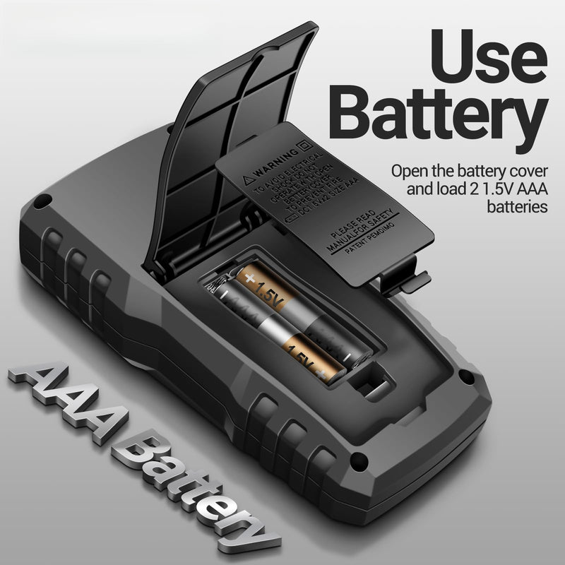 [Australia - AusPower] - Digital Multimeter Voltage Tester,Volt Meter,Measures AC/DC Current/Voltage,NCV,Ohm,Volt,Diode and Continuity, Resistance, Frequency for Electrican Tools(AAA Battery Include) Black 