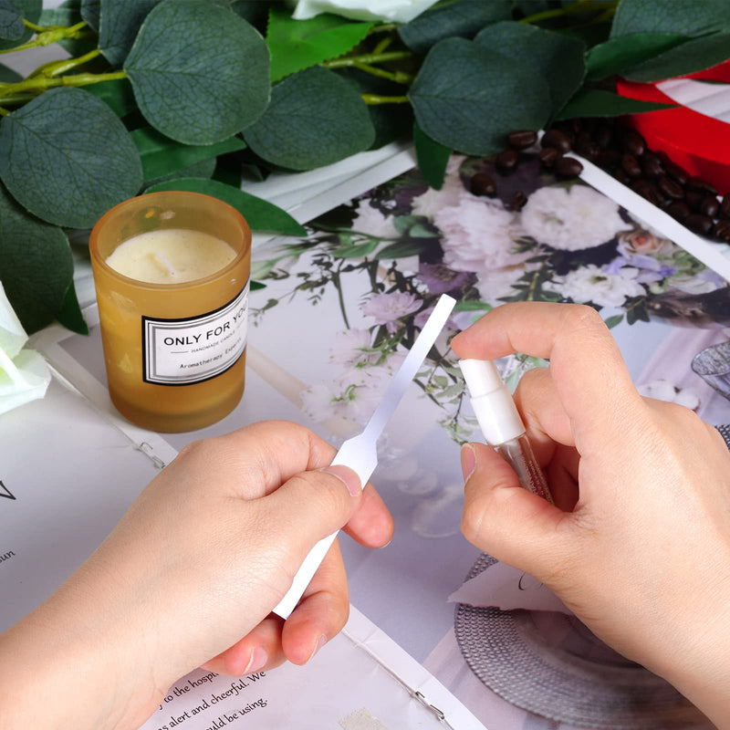 [Australia - AusPower] - 600Pcs Perfume Test Strips Paper Perfume Testing Strips Disposable Perfume Test Paper White Perfume Test Strips Essential Oils Test Card for Perfume Fragrances Scents Testing (600) 600 