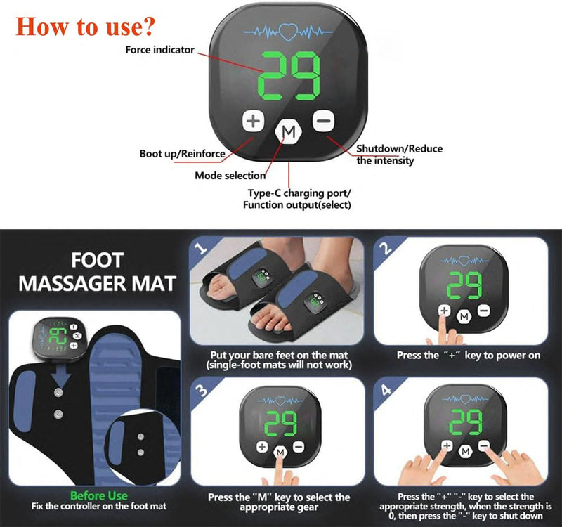 EMS Foot Stimulator, Stimulator, Nerve, Transcutaneous, Over-The-Counter, for Muscle Conditioning, for Home/Office/Travel