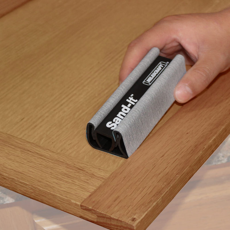 [Australia - AusPower] - Milescraft 1622 – Sand-It Multi-Surface Sanding Block. Sand Flat, Concave, Convex & Round Surfaces or Fit into Tight Spaces. Accepts any ¼ Sheet of Sand Paper. 150 Grit Sand Paper Included 