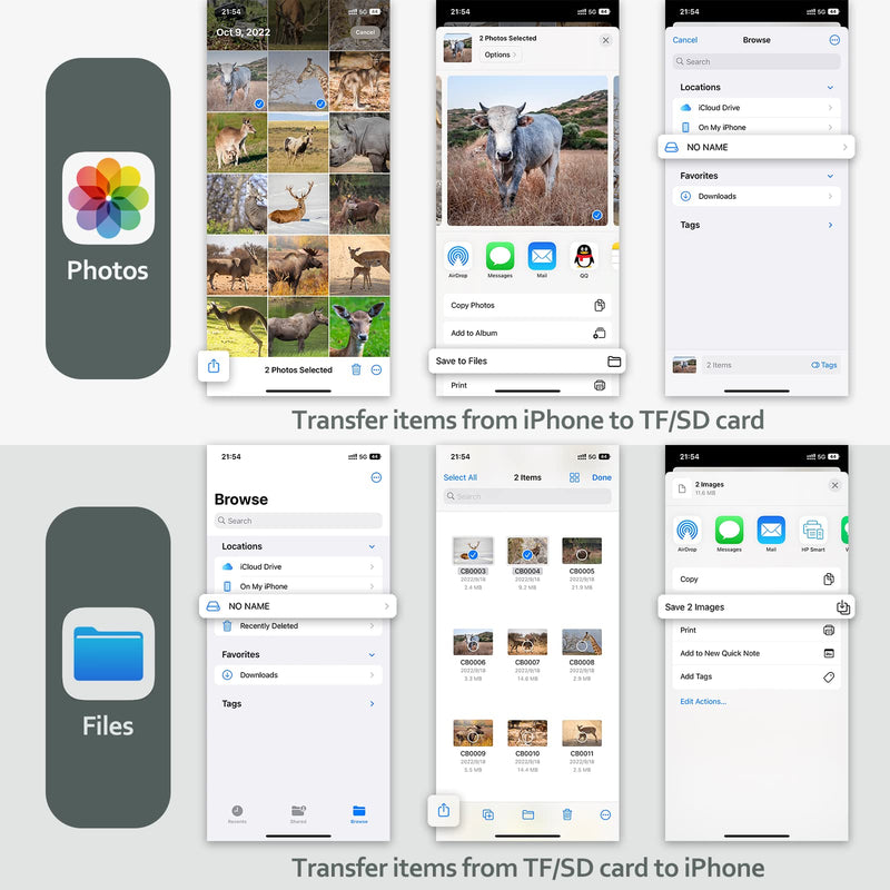 [Australia - AusPower] - Trail Camera Viewer, Plug & Play for Hunters to View Images and Videos from Game Camera for iPhone 6S, SE, 7, 8, X, 11, 12, 13, 14 Series For iPhone 6S - 14 series 