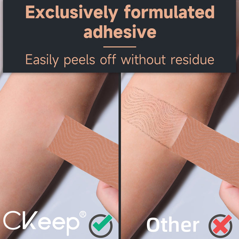 [Australia - AusPower] - Uncut Kinesiology Tape(2 Rolls), Original Cotton Elastic Premium Athletic Tape,Latex Free Hypoallergenic, 2inch x 16ft, Black 