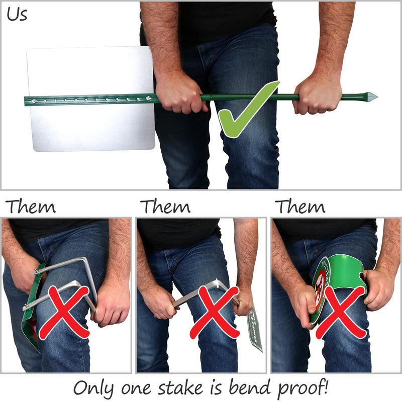 SmartSign 12 x 10 inch “Please Do Not Drive Or Park On Grass” LawnBoss Yard Sign with 3 foot Stake, 40 mil Laminated Rustproof Aluminum, Green and White, Set of 1 10" x 12" Aluminum Sign with 3 Ft Stake