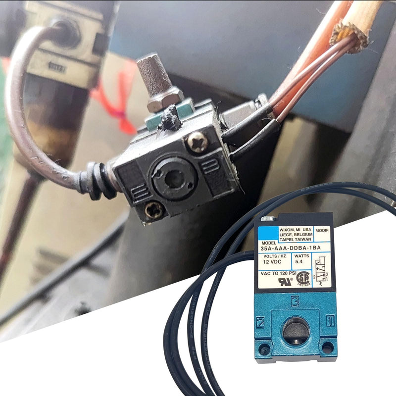 Solenoid Valve, DC12V 5.4W Electronic Boost Control with Brass Fittings 3 Port Electronic Boost Control Solenoid Valve 35A-AAA-DDBA-1BA DC12V 5.4W
