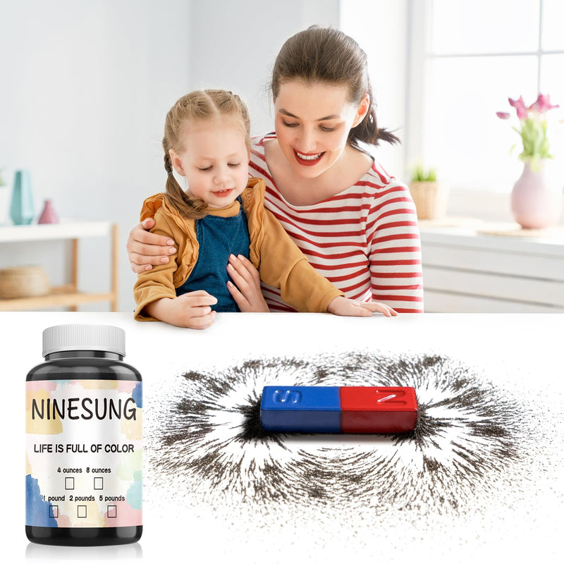 [Australia - AusPower] - Magnetic Sand, 1 Pound Iron Filings, Iron Powder Filings Magnetic Power for Magnet Education and School Experiments Learning, Iron Oxide Powder Shavings for Science 16 Ounces 