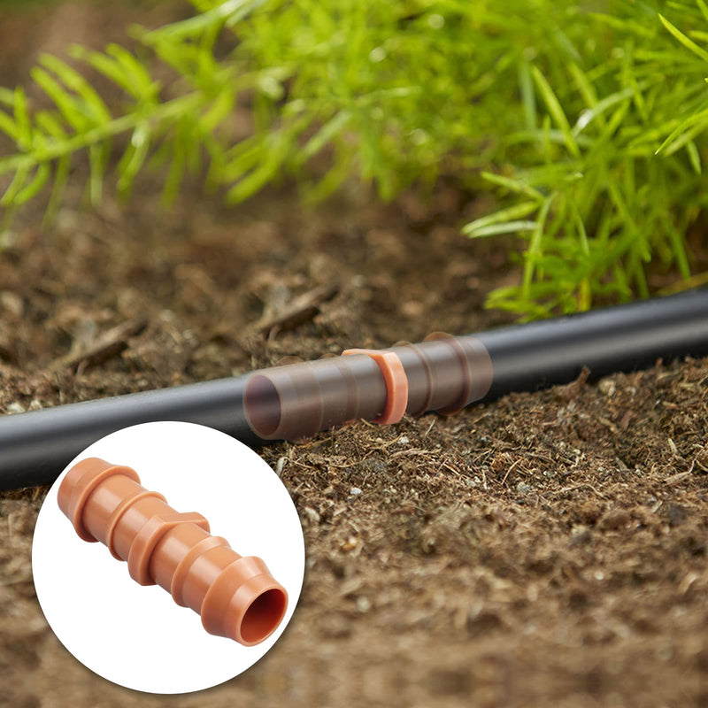 [Australia - AusPower] - Drip Irrigation Barbed Coupling?20 Pack Drip Irrigation Coupler Parts Fits for 1/2 Inch Drip Irrigation Tubing 17mm 0.600" ID Coupling Connectors for Patio Lawn Garden 20 Pack Coupling 