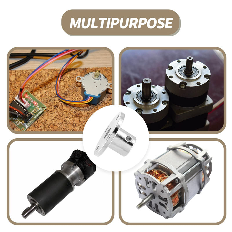 [Australia - AusPower] - 4 Pieces 6mm Flange Coupling Connector, Rigid Flange Shaft Coupling Shaft Mounting Hub with Set Screws & Wrench 