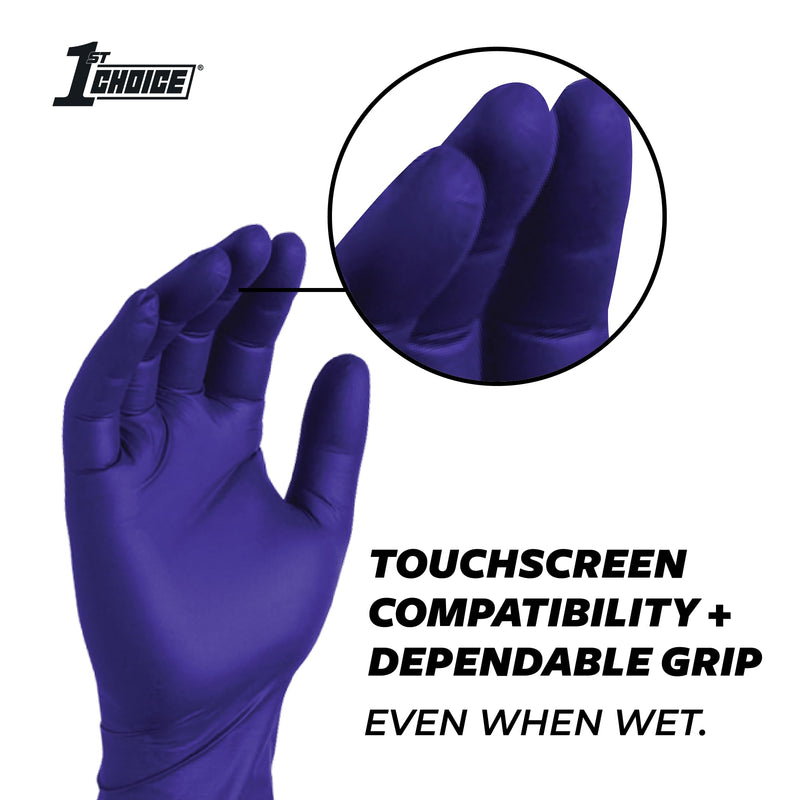 [Australia - AusPower] - 1st Choice Nitrile Disposable Gloves, 3 Mil Blue Indigo Nitrile Gloves Disposable Latex Free Medium Box of 100 Medical Gloves Medium (Pack of 100) 