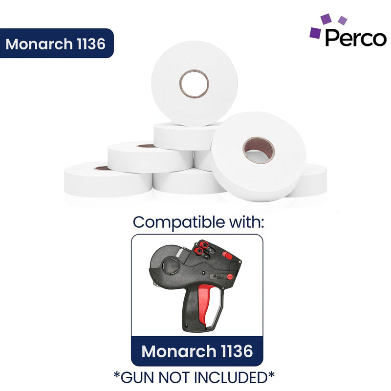 Pricing Labels for Monarch 1136 White - 14,000 Labels w/ 8 Rolls Value Pack, 1 Sleeve - Made in USA