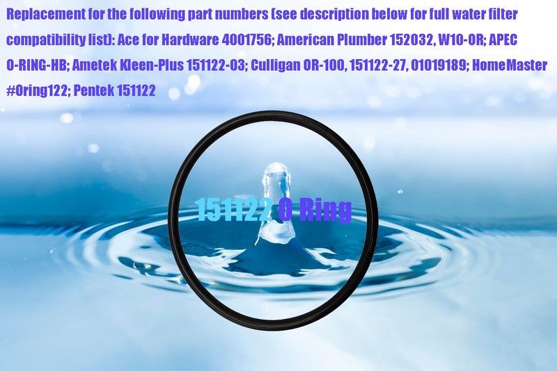 [Australia - AusPower] - O-Ring 151122 Compatible with Pentair Big Blue Water Filter Housings Seals Gaskets (6/Pack) 