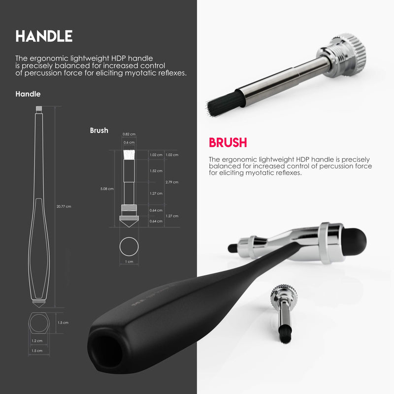 MDF Instruments 555 Trömner Reflex Hammer Black - Lightweight - HDP Handle
