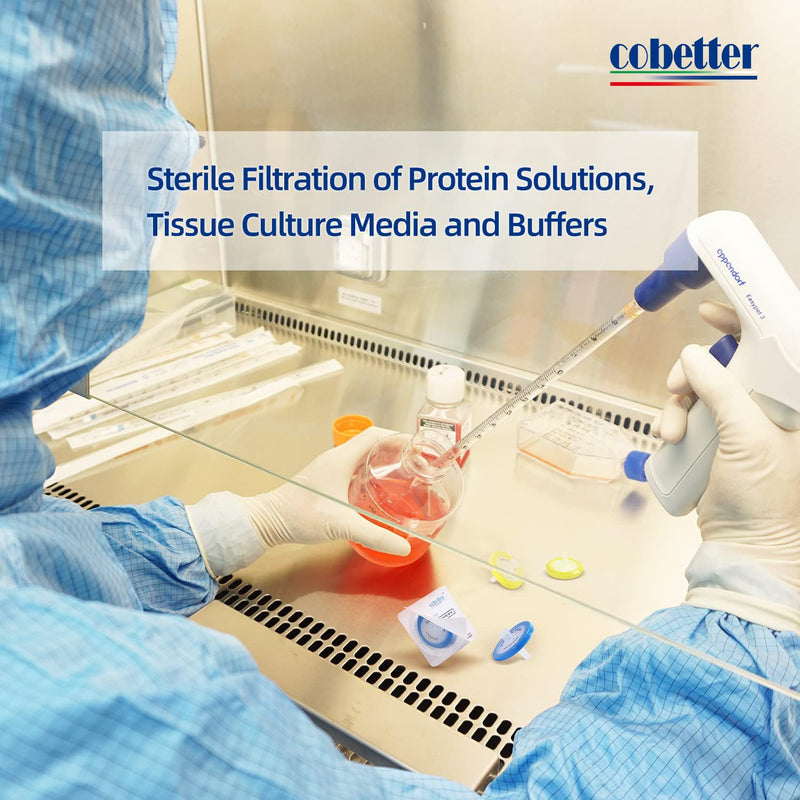 [Australia - AusPower] - 10PCS PVDF Syringe Filter 0.22?m Sterile Hydrophilic Filtration Lab Filters 25mm Membrane Diameter Individually Packed 25mm, 0.2?m 10pcs 