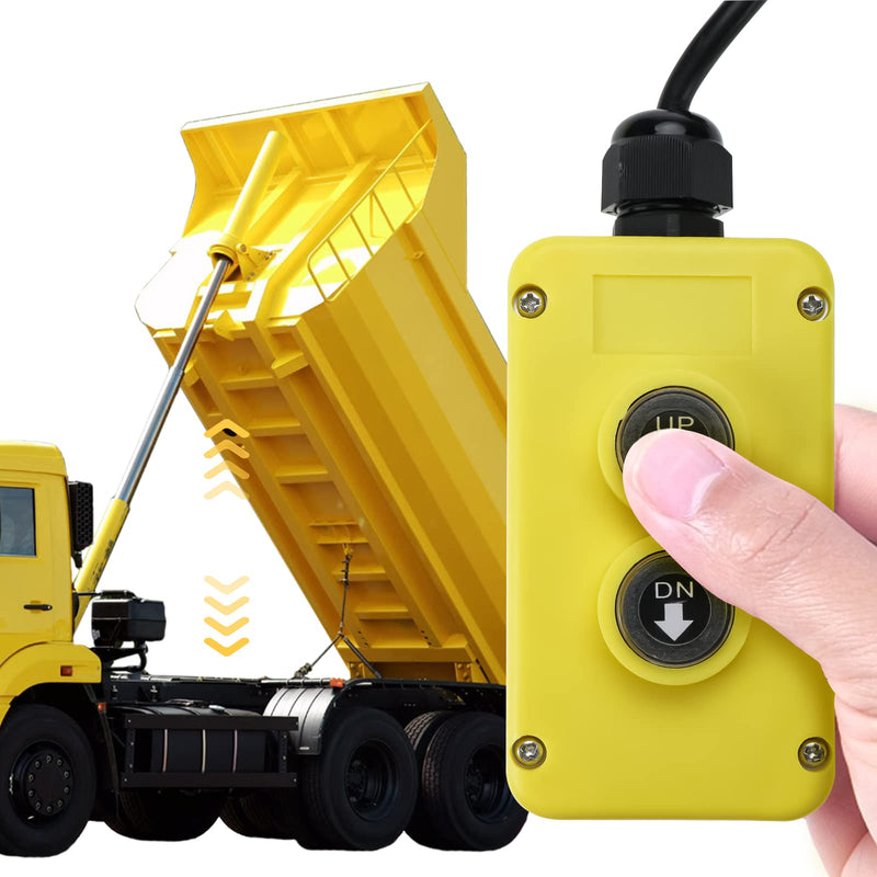 [Australia - AusPower] - NORJIN 4 Wire Dump Trailer Remote Control Switch for Hydraulic Pump, 12V DC Double Acting Hydraulic Pump Power Supply Unit Remote Controller Truck Lift Gate Tipper Hoist 