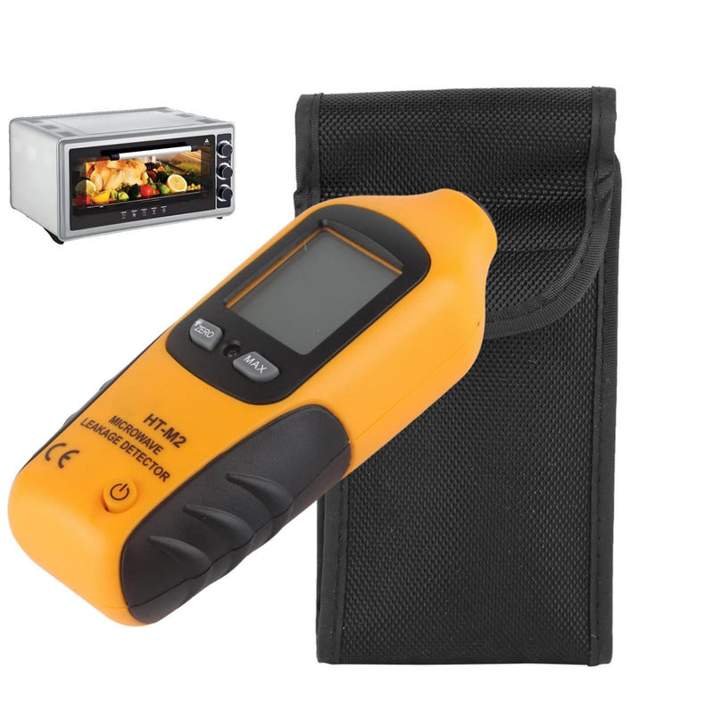 Microwave Tester,HT M2 Digital LCD Display Digital Microwave Oven Tester 2450MHz 9V EMF Meter Radiation Detector Testers with Bag for Home Outdoor Microwave Oven Tasting
