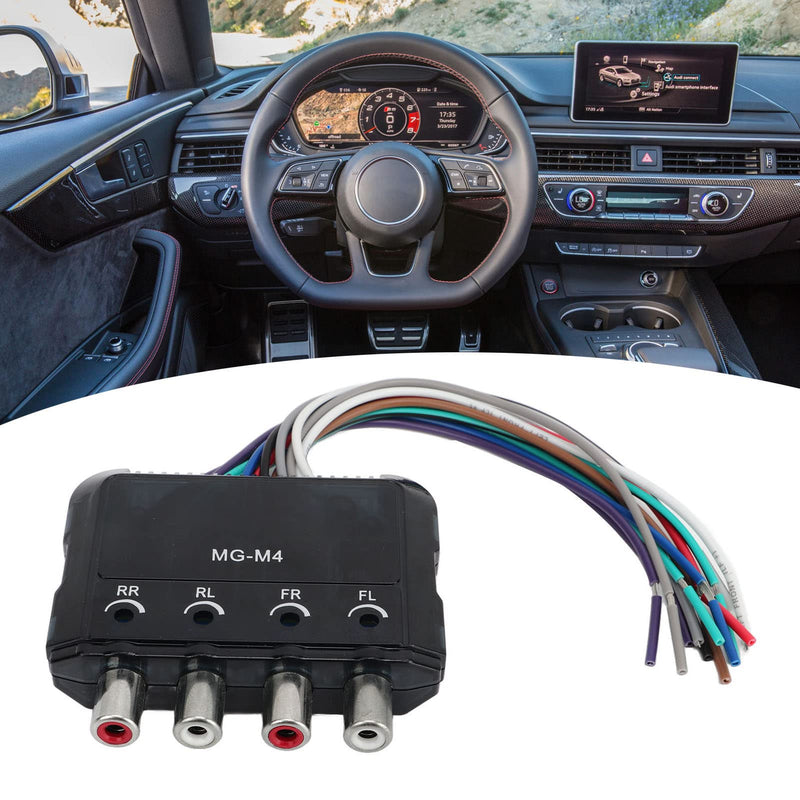 [Australia - AusPower] - High to Low Audio Converter 4 Channel Line Frequency Adapter for Amplifier Compatibility 