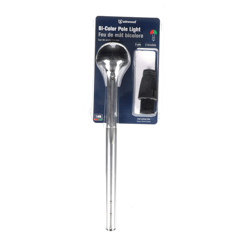 attwood Bi-Color Stowaway 1-Mile Sidelights, 10-Inch Angled Pole, 225-Degree Visibility for Boats Up to 39.4 Feet, 5091-10-7 One size
