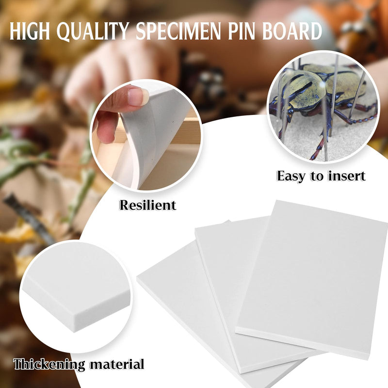 [Australia - AusPower] - 3Pcs Insect Pinning Board Specimen Display Panel EVA Foam Boards, Specimen Spreading Board Butterfly Spreading Wings for Science Education Project/Bugs Collection 