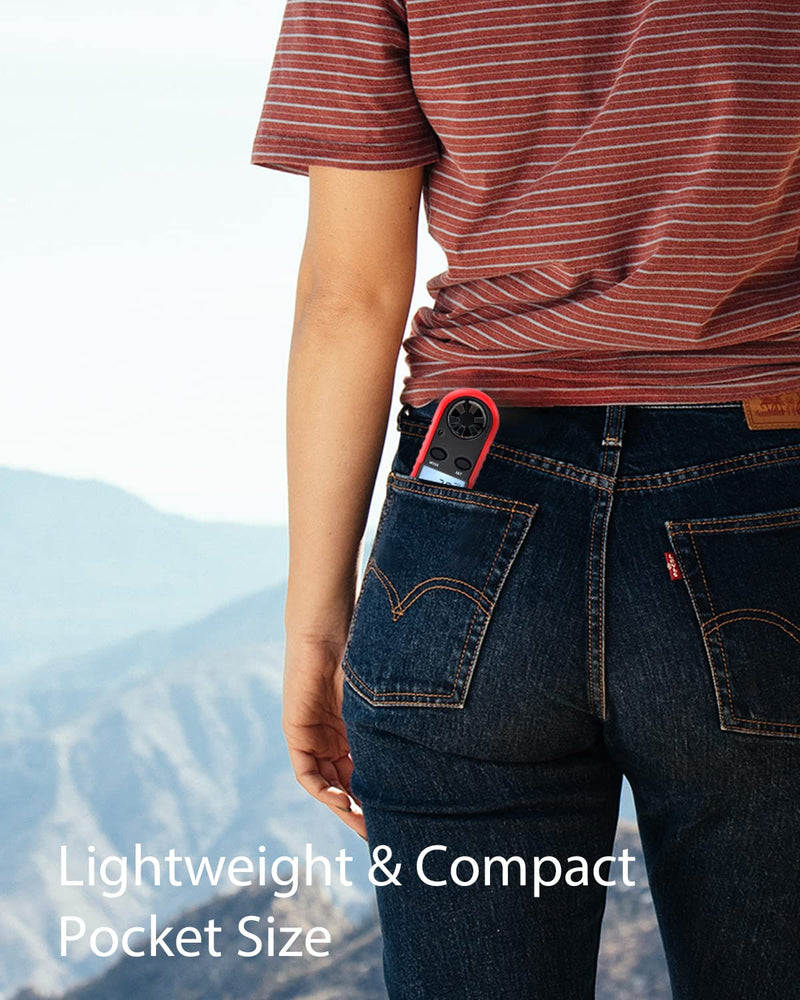 [Australia - AusPower] - Wintact Anemometer Handheld Wind Speed Meter Digital Air Temperature Anemometer HVAC Velometer Wind Speed Meter Thermometer 