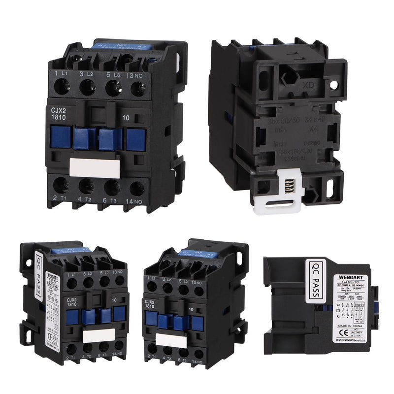 [Australia - AusPower] - Wengart AC contactor CJX2-1810, AC220V 4, normally open, 18A, control high currents precisely through modular design and simplify installation and maintenance 1NO_AC220V 