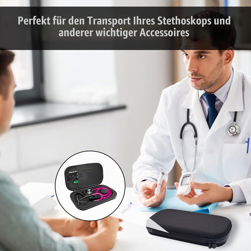 Hard Travel Case for 3 m Littmann Classic III Stethoscope for Monitoring. Protective Case Fits Littmann Stethoscope Classic 3, Stethoscope Bag, Two-Head Stethoscope Case, Carry Bag (Black) | Case Protective Cover Fits Littmann Stethoscope Classic 3,...