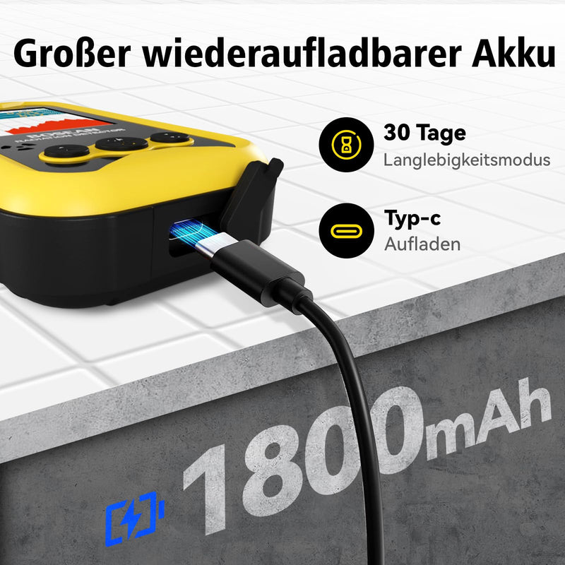 [Australia - AusPower] - Geiger Counter Radioactivity FS5000 Radiation Detector Nuclear Radiation Meter with PC Software Beta Gamma X-Ray Rechargeable Radiation Meter Radioactive Monitor Tester 
