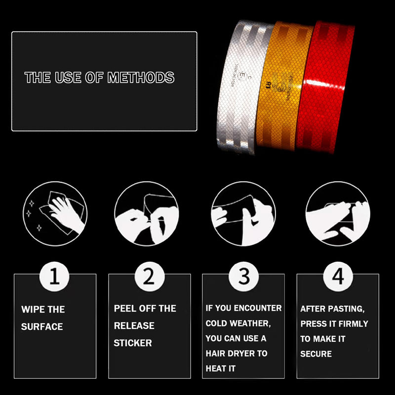 Red High Visibility DOT-C2 Reflective Tape 2 inch x 20 feet Safety Warning Conspicuity Tape Waterproof Self-Adhesive Tape for Trailer Vehicles Trucks Vans Bikes Cargos Helmets Poles 2 IN X 20 FT Red