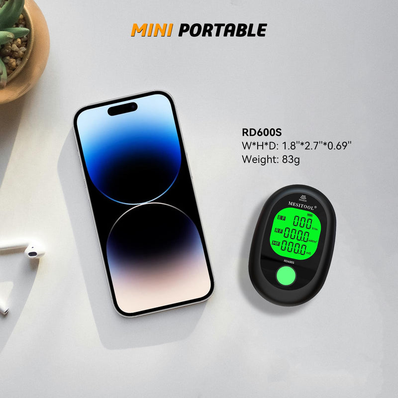 [Australia - AusPower] - EMF Meter Digital Electromagnetic Field Radiation Detector Hand-held LCD 3 in 1 EMF Detector for EF/MF/RF,5G,WiFi for Home, Office and Outdoors (600S) 600S 