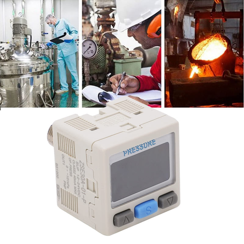 [Australia - AusPower] - Digital Pressure Switch Controller, Air Pressure Regulator Valve Pneumatic Vacuum Digital Controller Swtich 12~24V DC 0-101kPa, RC 1/8in Interface Thread 