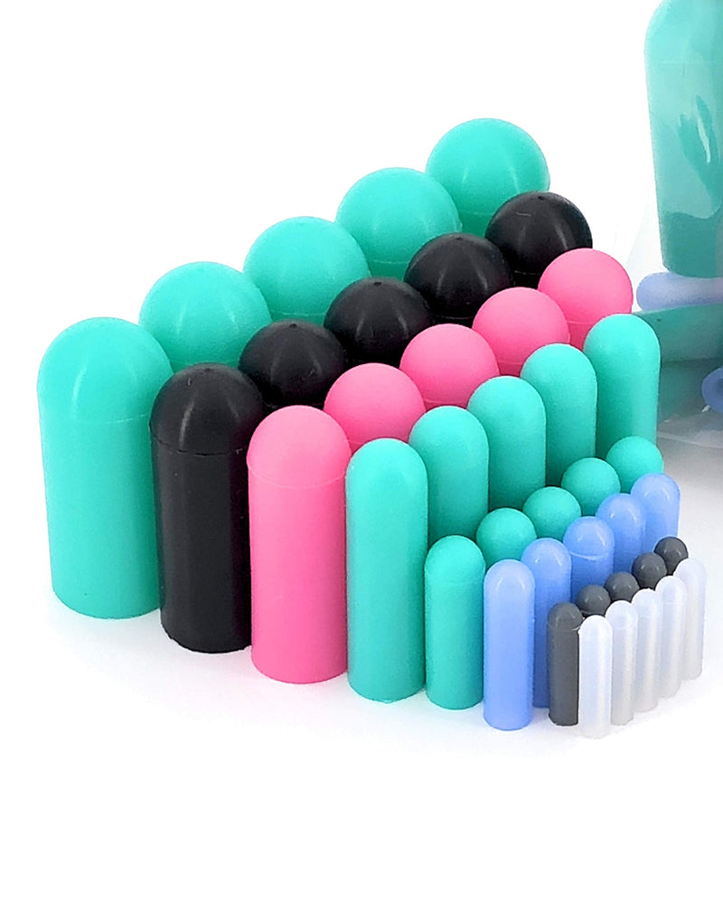 [Australia - AusPower] - 40 Piece High Temp Silicone Rubber Protective End Cap Kit - 3/32" to 3/4" for Powder Coating Custom Painting Anodizing 