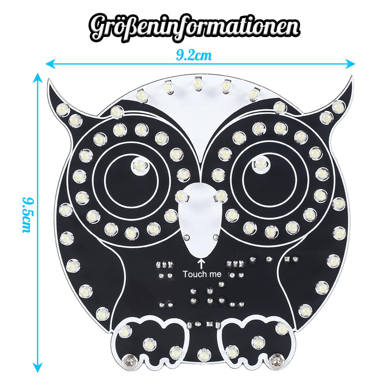 DONGKER Soldering Kit, Owl Shape LED Light Soldering Exercise Kit, DIY Electronic Kits for Beginners, Teaching and Learning Training, DIY Soldering Project LED Lamps Kit with Touch Control, for STEM Fans