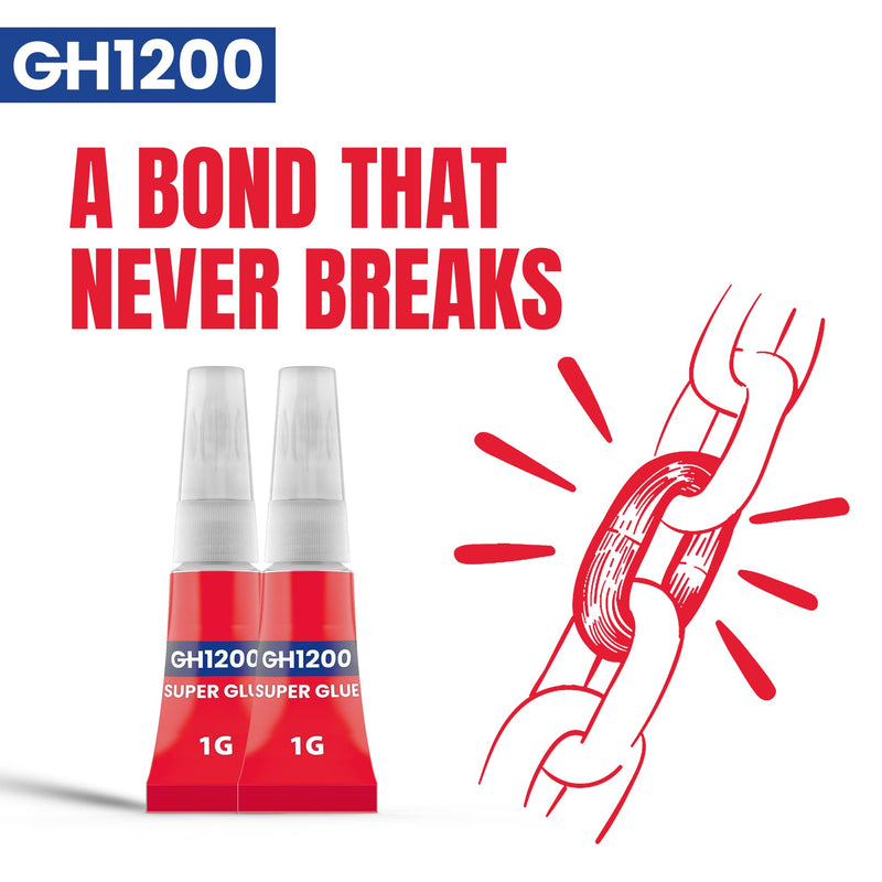 [Australia - AusPower] - 12 Grams Super Glue All Purpose with Anti Clog Cap. Ca Glue - Adhesive SuperGlue. Cyanoacrylate Glue for Hard Plastics, DIY Craft, Metal (12 g) 