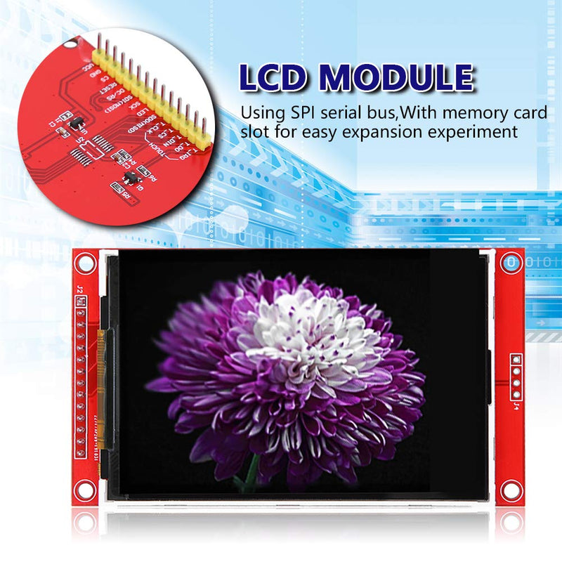 [Australia - AusPower] - LCD Screen Module, 3.5Inch 480 x 320 TFT LCD Display Module, 4 Wire SPI Interface, ILI9488 Driver Chip, Mini TFT Display Module for Electronic DIY, 3.3V~5V 