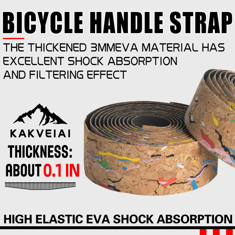 2pcs Bicycle Bar Tape, Bike Handlebar Tape, Road Bicycle Handlebar Tape, Cycling Grip Tape, with 4pcs Handlebar End Plugs, Soft Comfortable, Wear Resistant, Wood D Wood