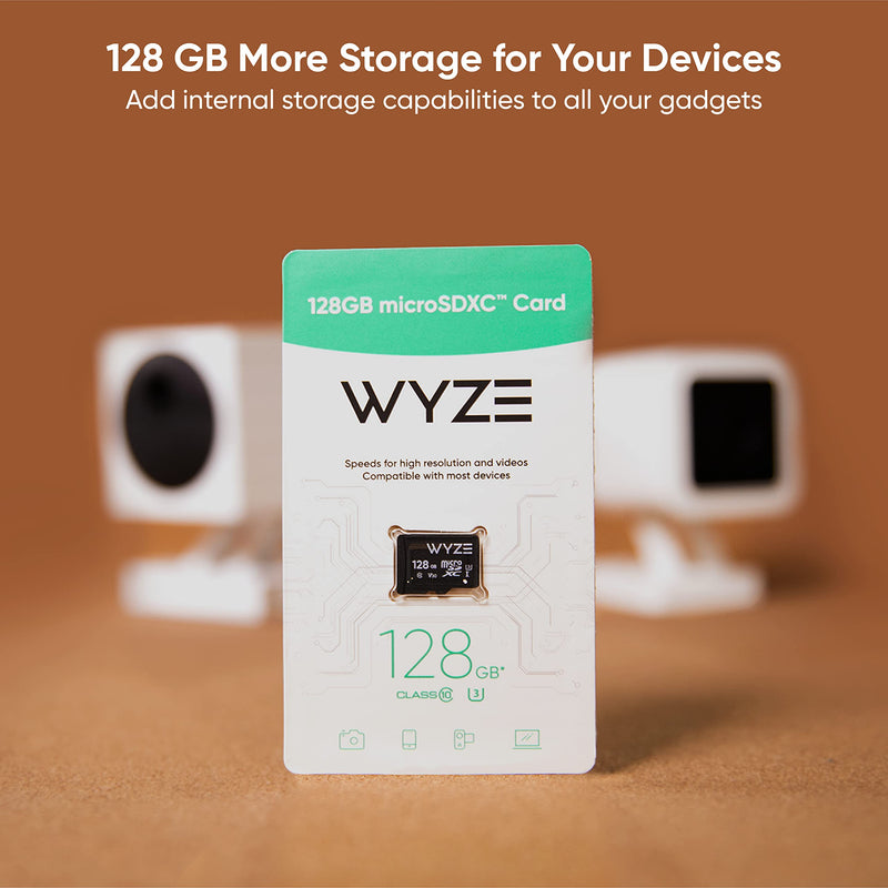 [Australia - AusPower] - Wyze Expandable Storage 128GB MicroSDXC Card Class 10, Black SD Card 