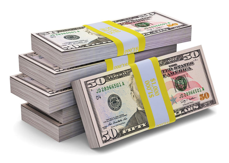 ONLYKXY 50pcs Self Sealing Cash Currency Straps Money Paper Bands Bill Wrappers Tape for Bank Supermarket Currency Organize Cash Dollar Wraps Organizer ($1000) $1000