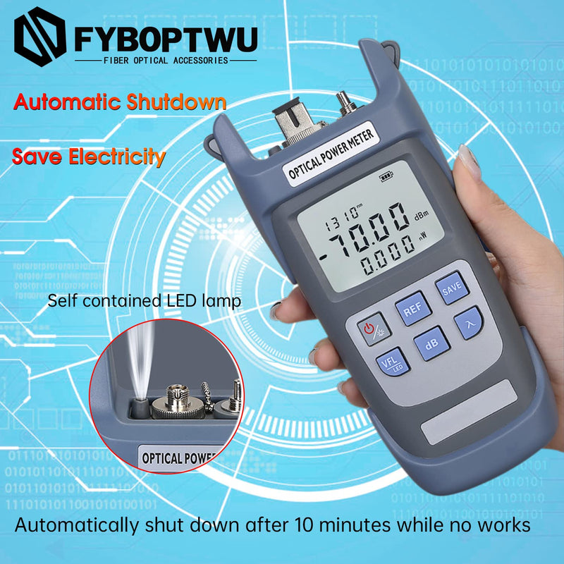 [Australia - AusPower] - 2pcs 3 in 1 Function Fiber Optic Tester Portable Optical Power Meter (FC/SC/ST) & VFL 1mw Visual Fault Locator & LED, OPM & VFL Fiber Optic Tester 2 