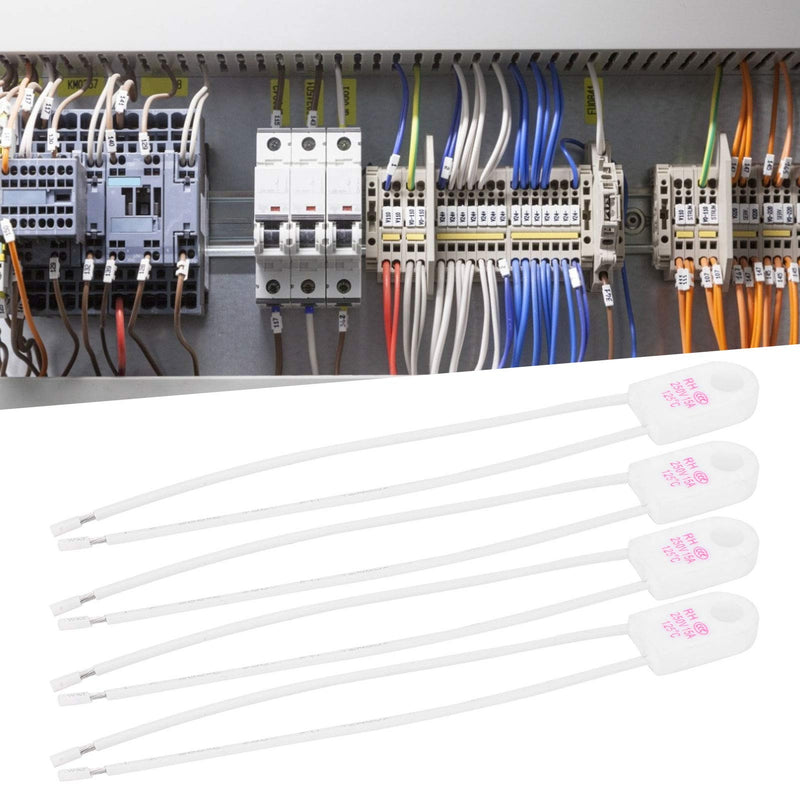[Australia - AusPower] - 4Pcs Ceramic Thermal Electricity Circuit Overtemperature Protectors 250V 15A 125℃ 
