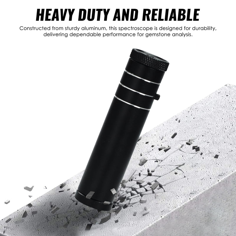 [Australia - AusPower] - Prism Spectroscope Focusing Gem Spectroscope Gemstone Identification – Adjustable Focus, Optical Glass, Aluminum Body, 400-700nm Range for Gemologists Jewelers Gem Testing Tool 