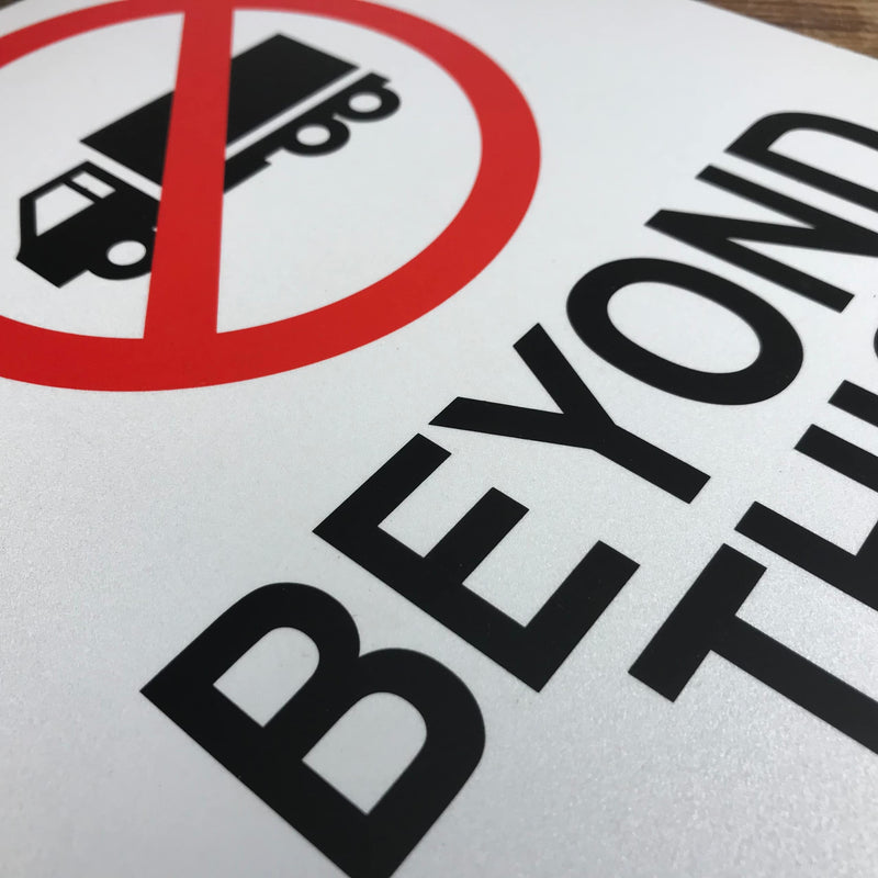 TRADESAFE No Trucks Beyond This Point Sign, No Trucks Allowed Sign, Quick Install, Light Reflective, UV-Resistant, Waterproof, 10” X 14” Aluminum Signs for Business No Truck Beyond This Point