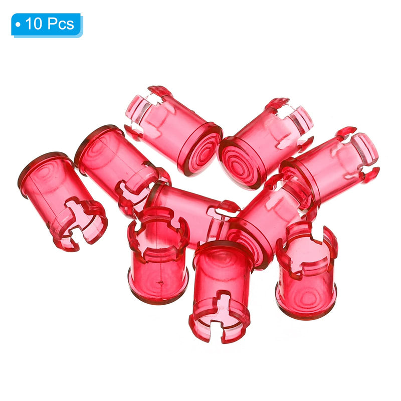[Australia - AusPower] - PATIKIL 5mm Emitting Diode Holder, 10 Pack LED Holder Clip Mounting Bracket Socket Cap for Lamp Bulb Bezel Mount Panel LED Display, Red 