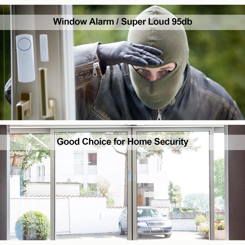 [Australia - AusPower] - Door Window Alarm, 90DB Door Alarms for Kids Safety, Wireless Sensor Door Window Burglar Alarm-Window Pool Alarms for Home (15 Pack) 15 Pack 
